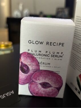 Glow Recipe Plum Plump Hyaluronic Serum — White & Pink Packaging